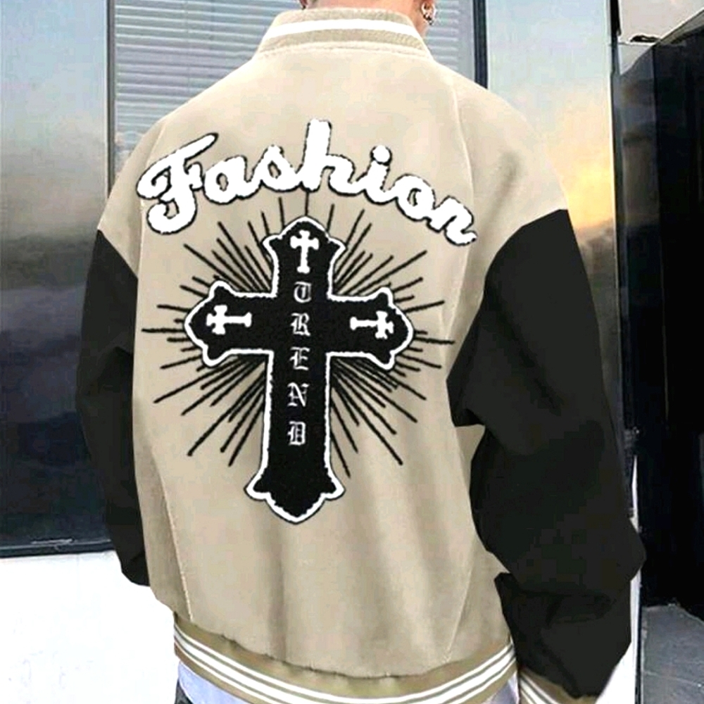 NEW! EMBROIDERED CROSS FASHION JACKET size medium